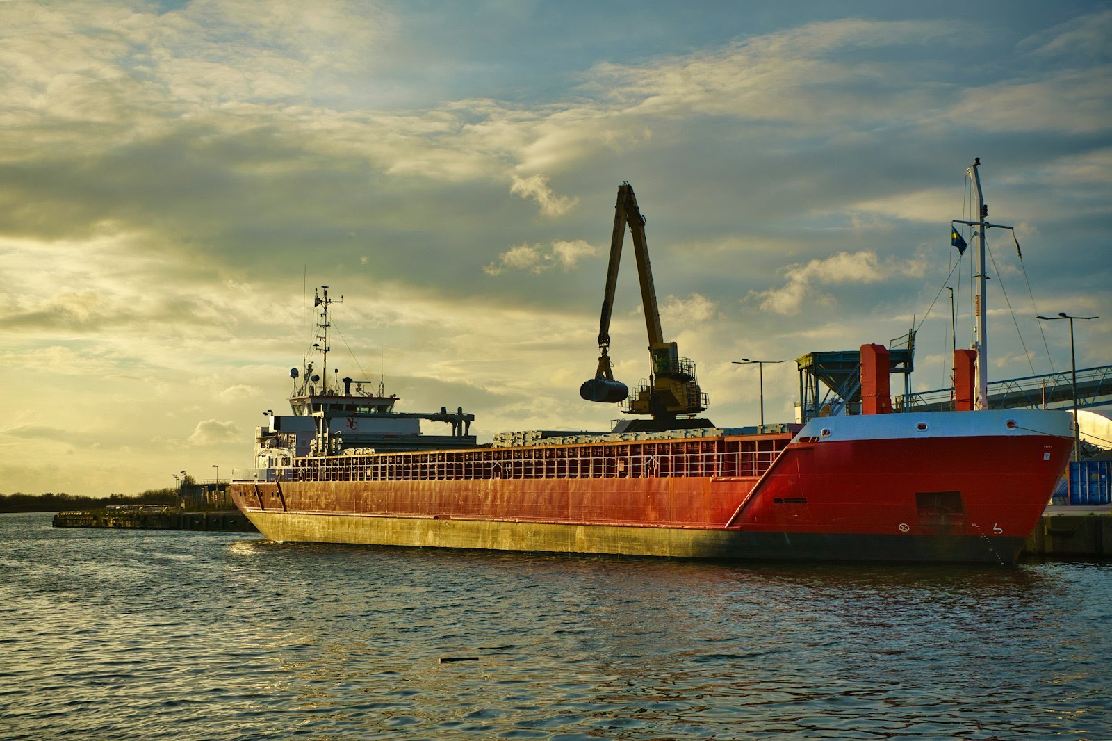 Loading cargo at the Port of Mobile